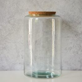 Henger florárium üveg parafa dugóval